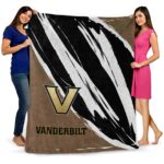 vanderbilt commodores brushstrokes black white blanket best selling