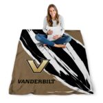 vanderbilt commodores brushstrokes black white blanket best selling