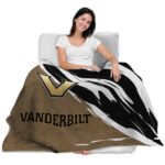 vanderbilt commodores brushstrokes black white blanket best selling