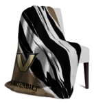 vanderbilt commodores brushstrokes black white blanket best selling