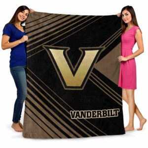 vanderbilt commodores diagonal stripes black blanket fashion forward