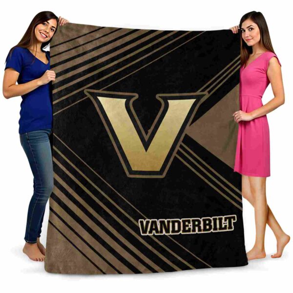 vanderbilt commodores diagonal stripes black blanket fashion forward