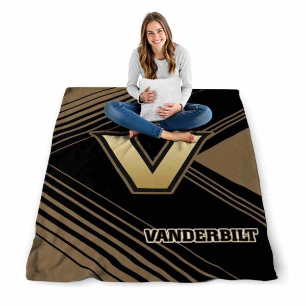 vanderbilt commodores diagonal stripes black blanket high quality