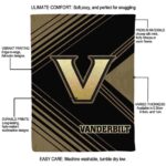 vanderbilt commodores diagonal stripes black blanket new arrival