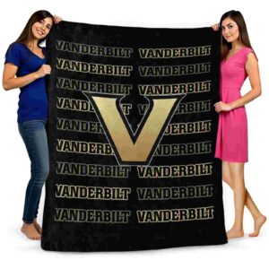 vanderbilt commodores fan pride black blanket fashion forward