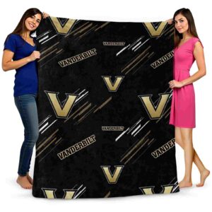 vanderbilt commodores fan spirit black blanket fashion forward