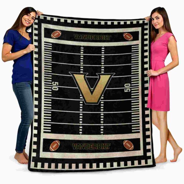 vanderbilt commodores football field black blanket fashion forward
