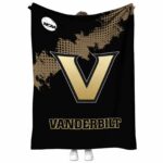 vanderbilt commodores grunge texture black blanket best selling