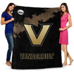 vanderbilt commodores grunge texture black blanket best selling