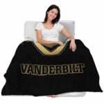 vanderbilt commodores grunge texture black blanket best selling