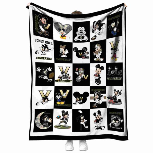 vanderbilt commodores mickey minnie black white blanket best selling