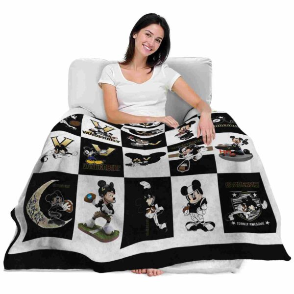 vanderbilt commodores mickey minnie black white blanket latest model
