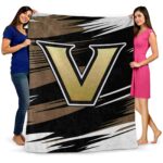 vanderbilt commodores paint streaks black white blanket best selling