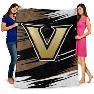 vanderbilt commodores paint streaks black white blanket fashion forward