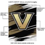 vanderbilt commodores paint streaks black white blanket best selling