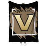 vanderbilt commodores splatter effect black blanket best selling