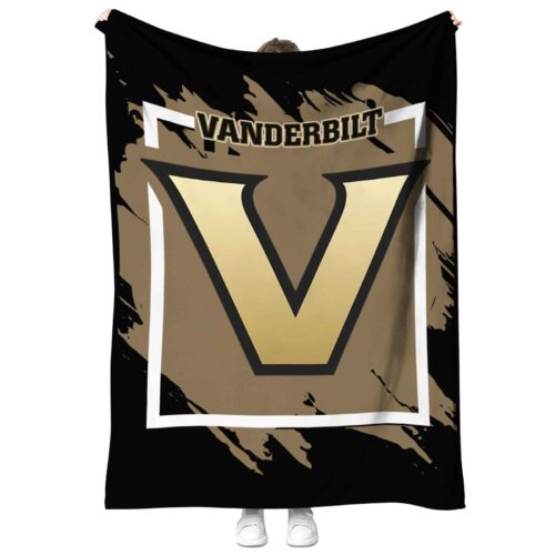 vanderbilt commodores splatter effect black blanket best selling