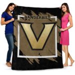 vanderbilt commodores splatter effect black blanket best selling