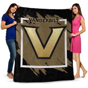 vanderbilt commodores splatter effect black blanket fashion forward