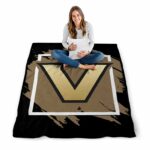 vanderbilt commodores splatter effect black blanket best selling