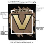 vanderbilt commodores splatter effect black blanket best selling