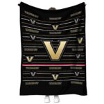 vanderbilt commodores striped pattern black blanket best selling