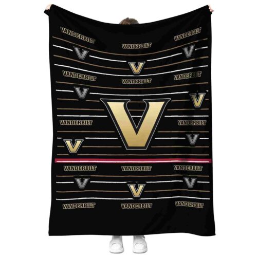 vanderbilt commodores striped pattern black blanket best selling