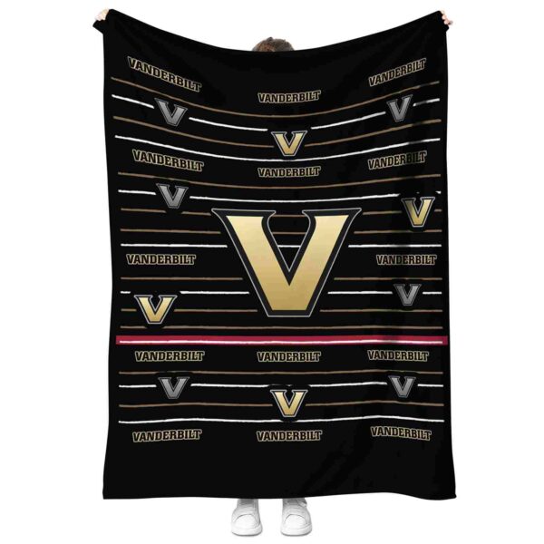 vanderbilt commodores striped pattern black blanket best selling