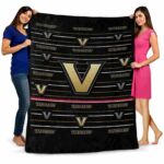 vanderbilt commodores striped pattern black blanket fashion forward