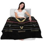 vanderbilt commodores striped pattern black blanket latest model