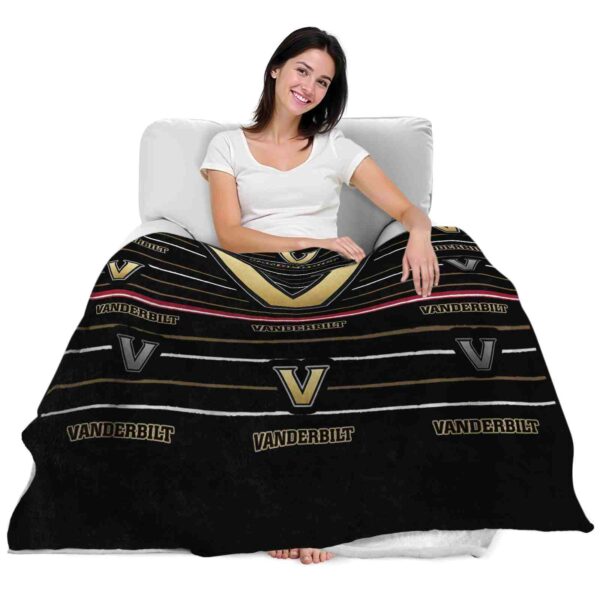 vanderbilt commodores striped pattern black blanket latest model
