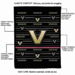 vanderbilt commodores striped pattern black blanket new arrival