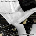 vanderbilt commodores striped pattern black blanket premium grade