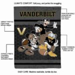 vanderbilt commodores three musketeers black blanket new arrival
