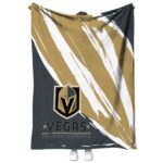 vegas golden knights brushstrokes tan white blanket best selling