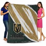 vegas golden knights brushstrokes tan white blanket best selling
