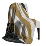 vegas golden knights brushstrokes tan white blanket best selling