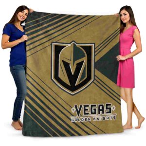 vegas golden knights diagonal stripes tan blanket fashion forward