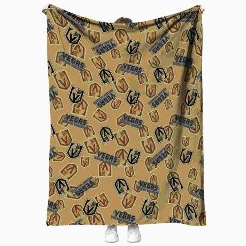 vegas golden knights diehard fans tan blanket best selling