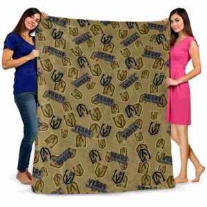vegas golden knights diehard fans tan blanket fashion forward