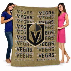 vegas golden knights fan pride tan blanket fashion forward