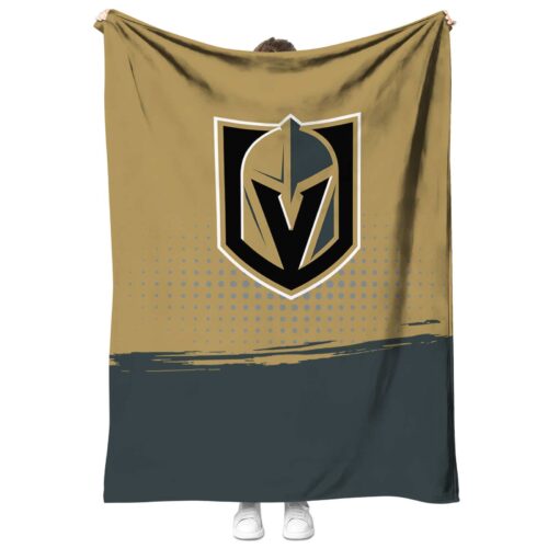 vegas golden knights gradient dots tan blanket best selling