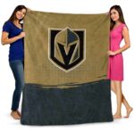 vegas golden knights gradient dots tan blanket best selling
