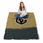 vegas golden knights gradient dots tan blanket best selling