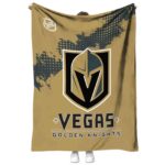vegas golden knights grunge texture tan blanket best selling