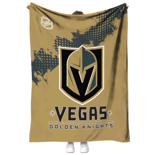 vegas golden knights grunge texture tan blanket best selling