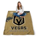 vegas golden knights grunge texture tan blanket best selling