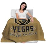 vegas golden knights grunge texture tan blanket best selling
