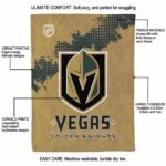 vegas golden knights grunge texture tan blanket best selling