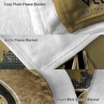 vegas golden knights grunge texture tan blanket best selling